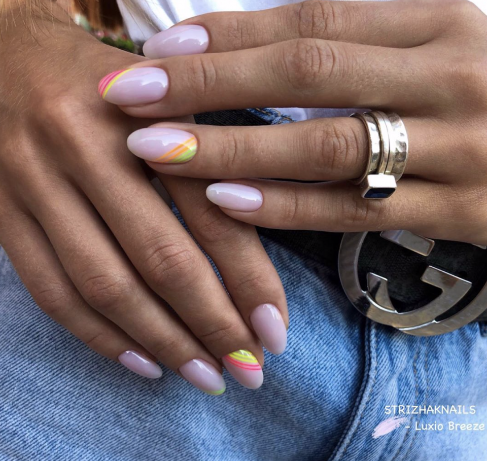 Маникюр разноцветные ногти