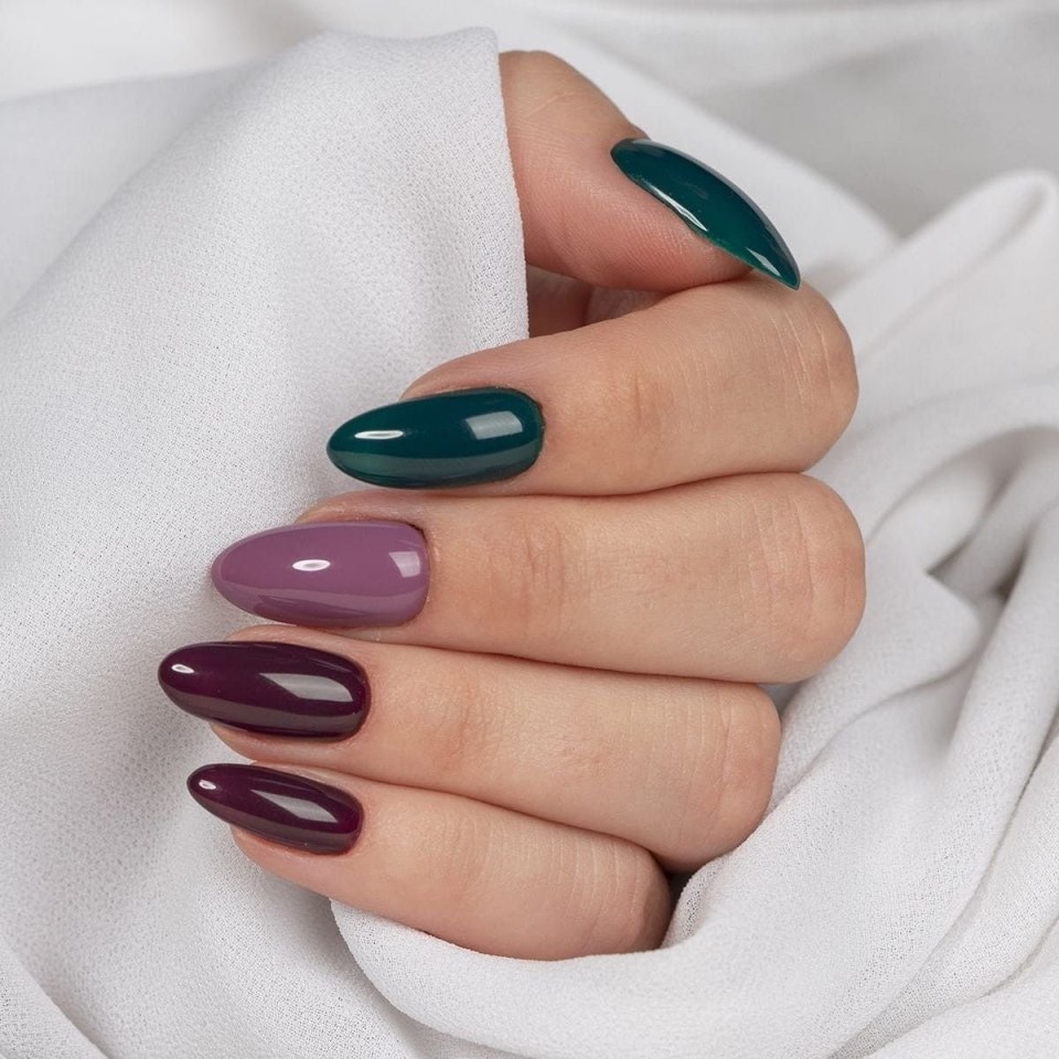 Модный разноцветный маникюр