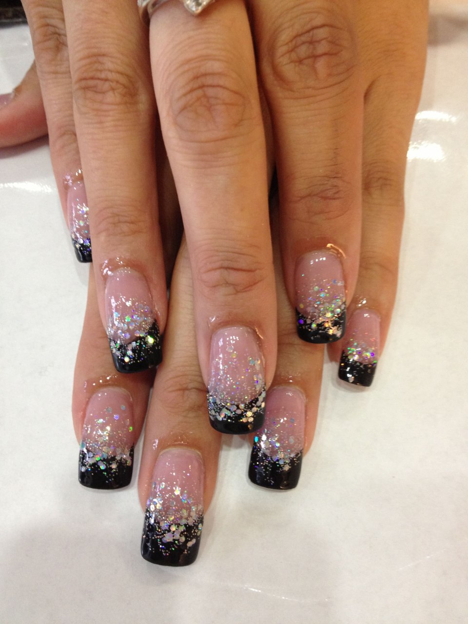 Френч с блестками