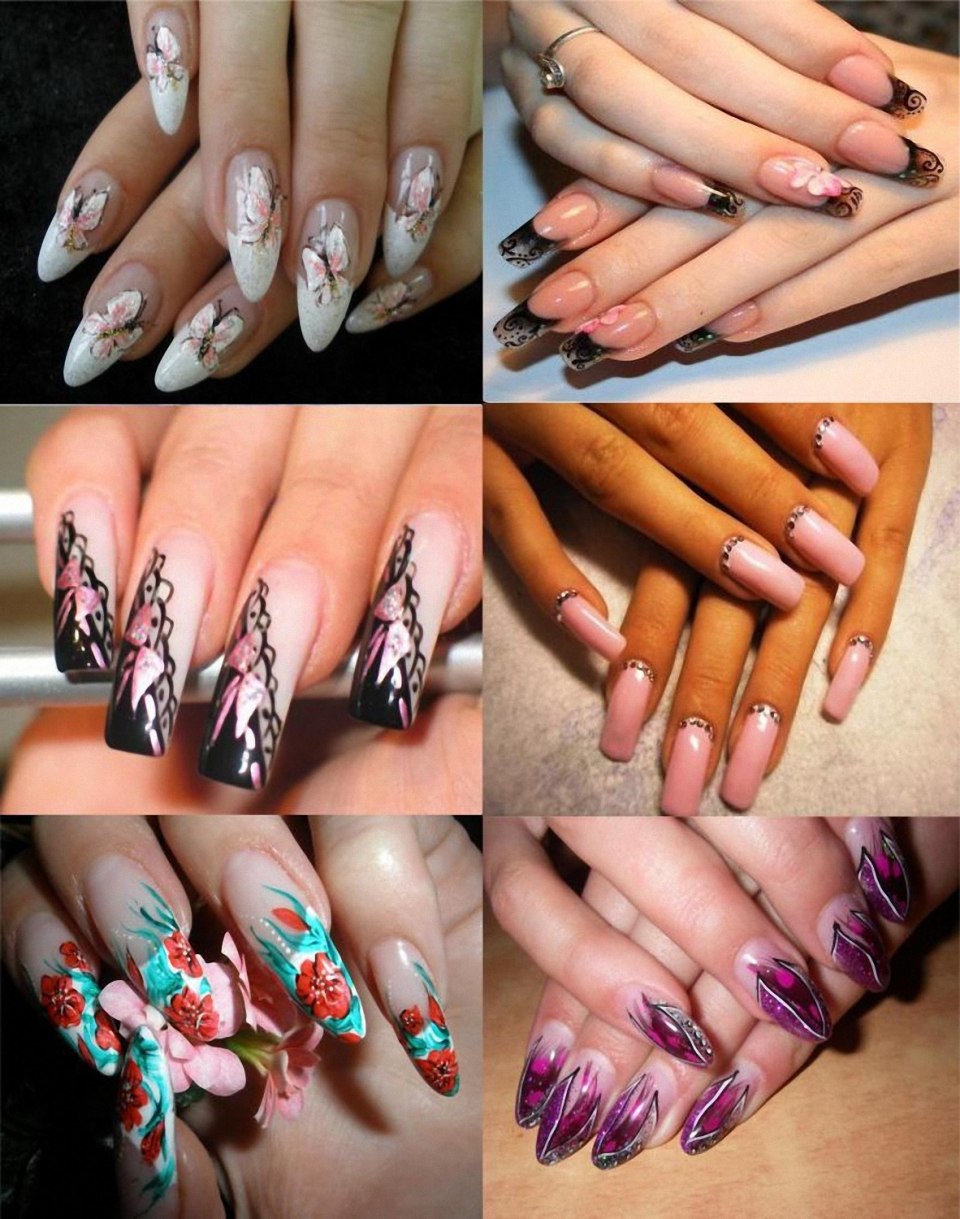 Разновидности нарощенных ногтей и дизайн