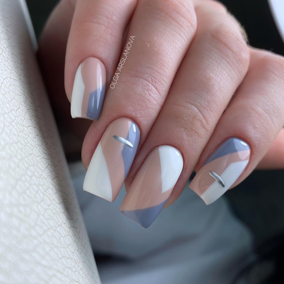 Маникюр френч пастельные тона