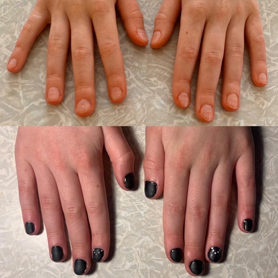 Осенний маникюр горчичный цвет