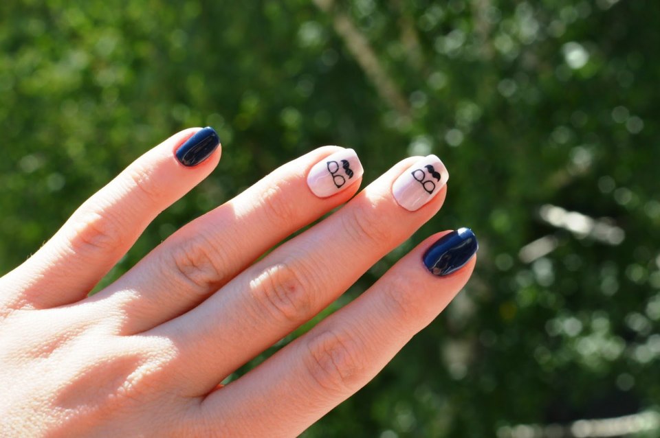 Простые рисунки на ногтях