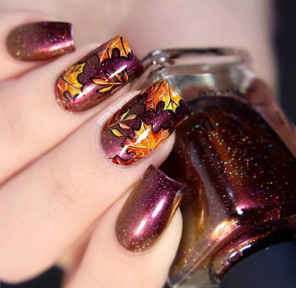 Маникюр осень очень красивый
