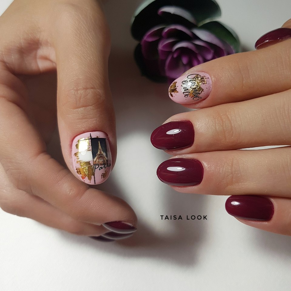 Красивый маникюр в осеннем стиле