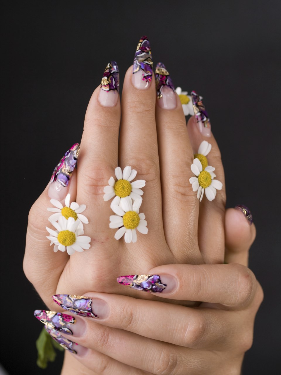 Цветочные ногти