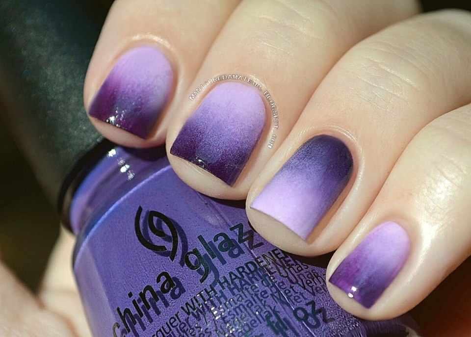 Маникюр на короткие ногти градиент