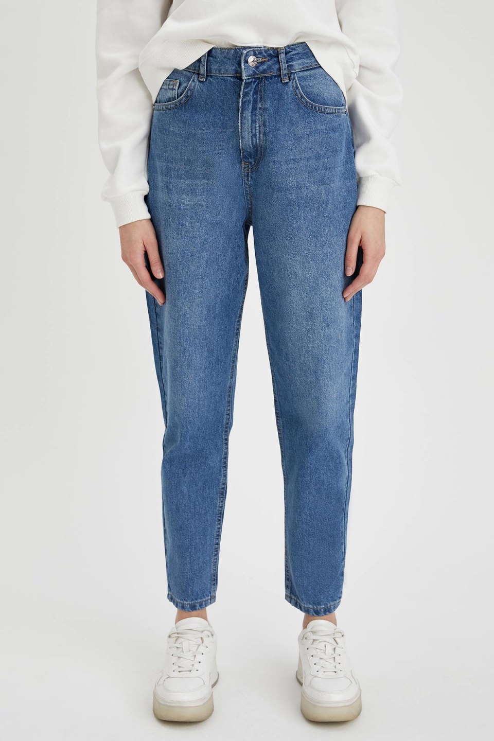 Джинсы мом фит манго