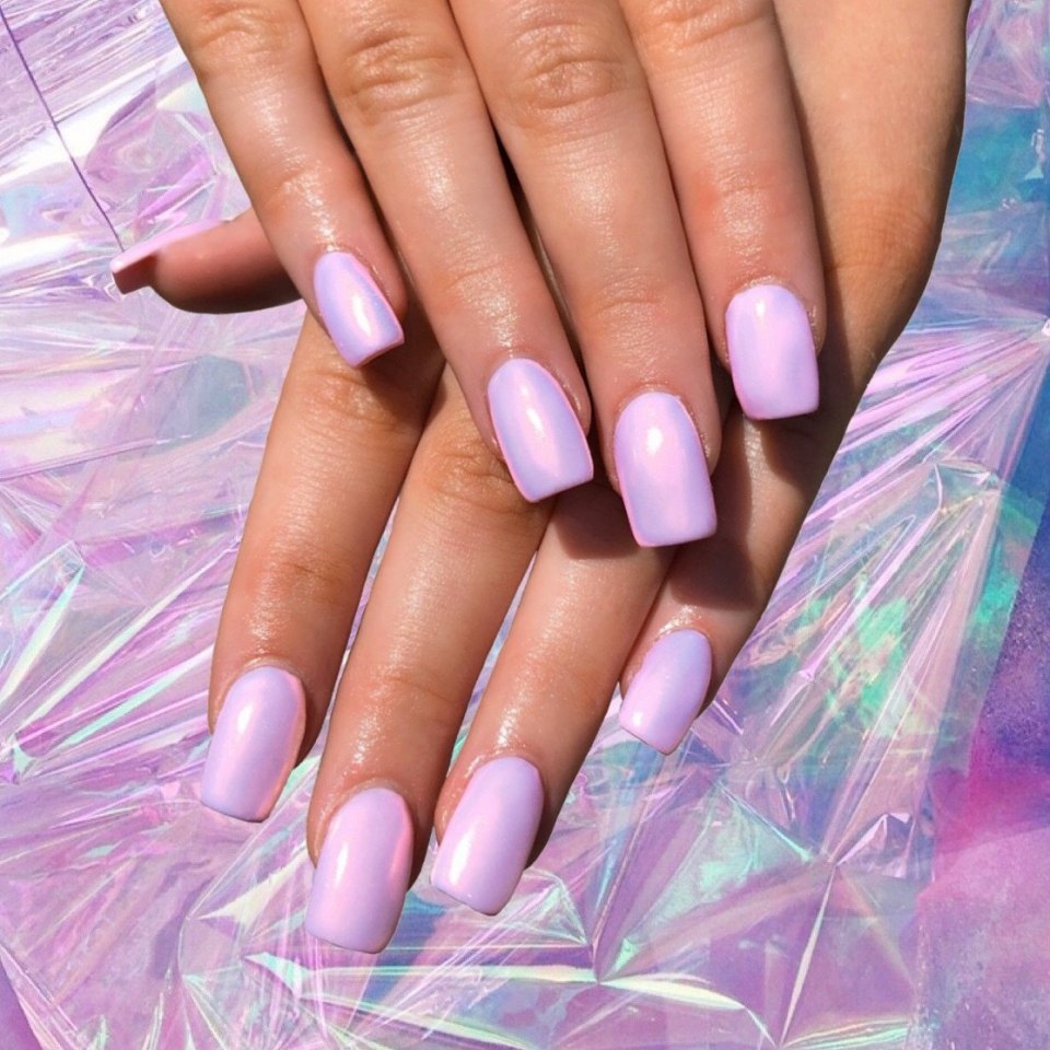 Маникюр градиент фиолетовый