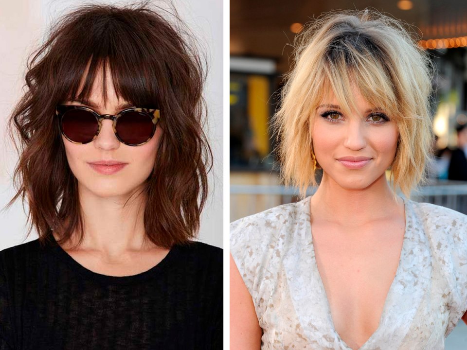 Длинное каре с рваной челкой