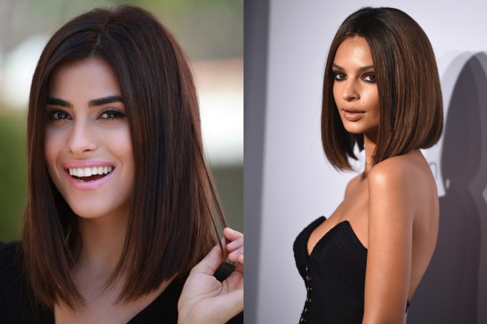 Стрижка каре градуированное на средние с челкой