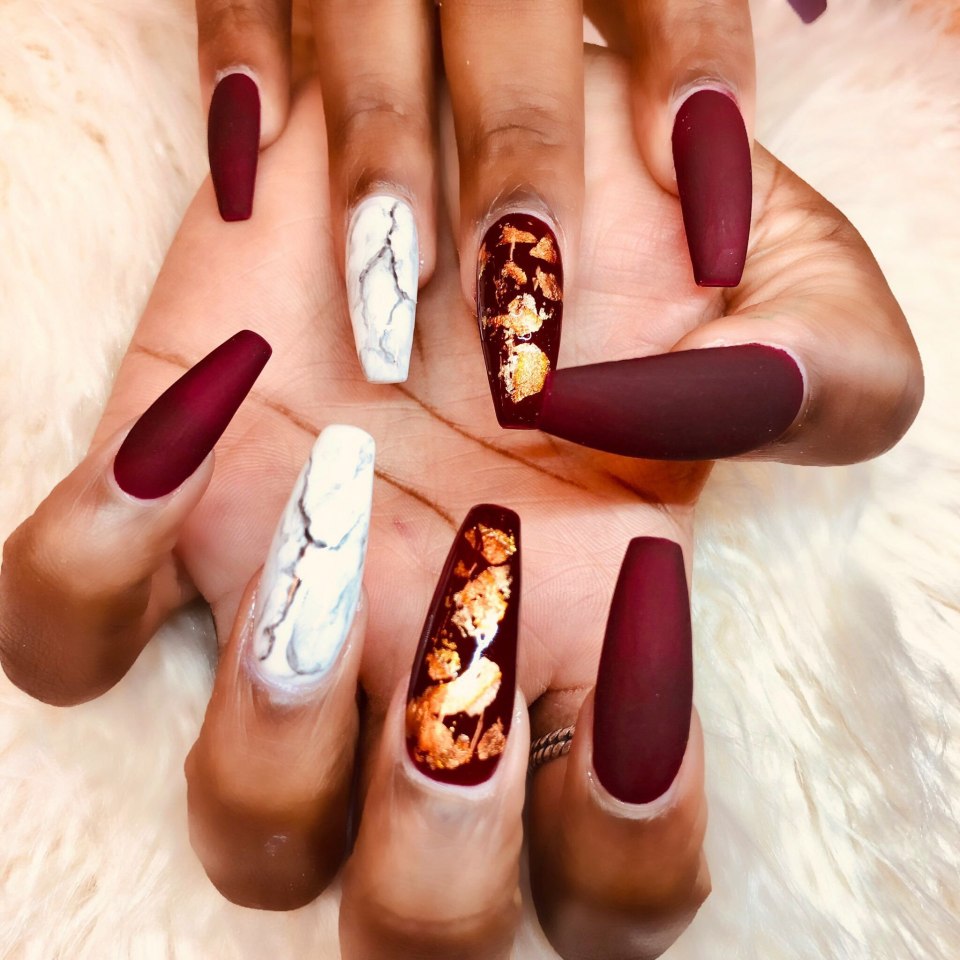 Осенний маникюр пуанты