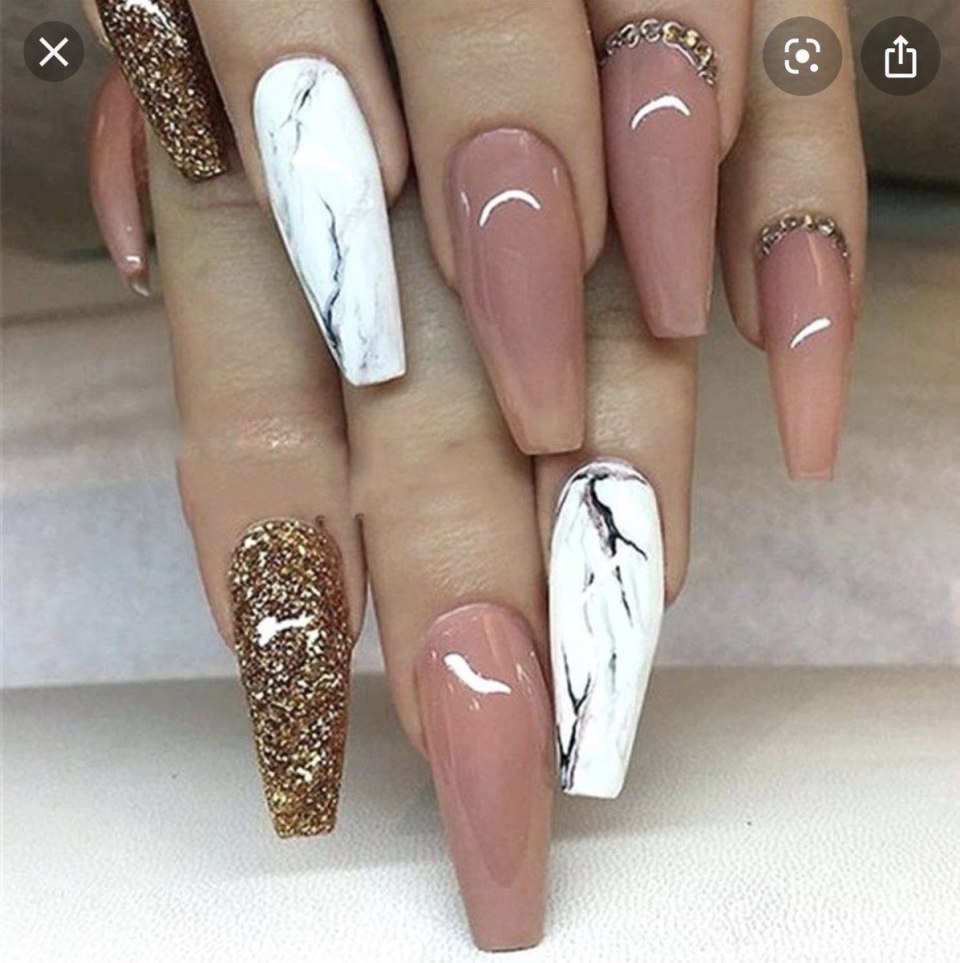 Ногти Коффин балерина