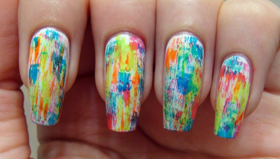 Маникюр с мазками