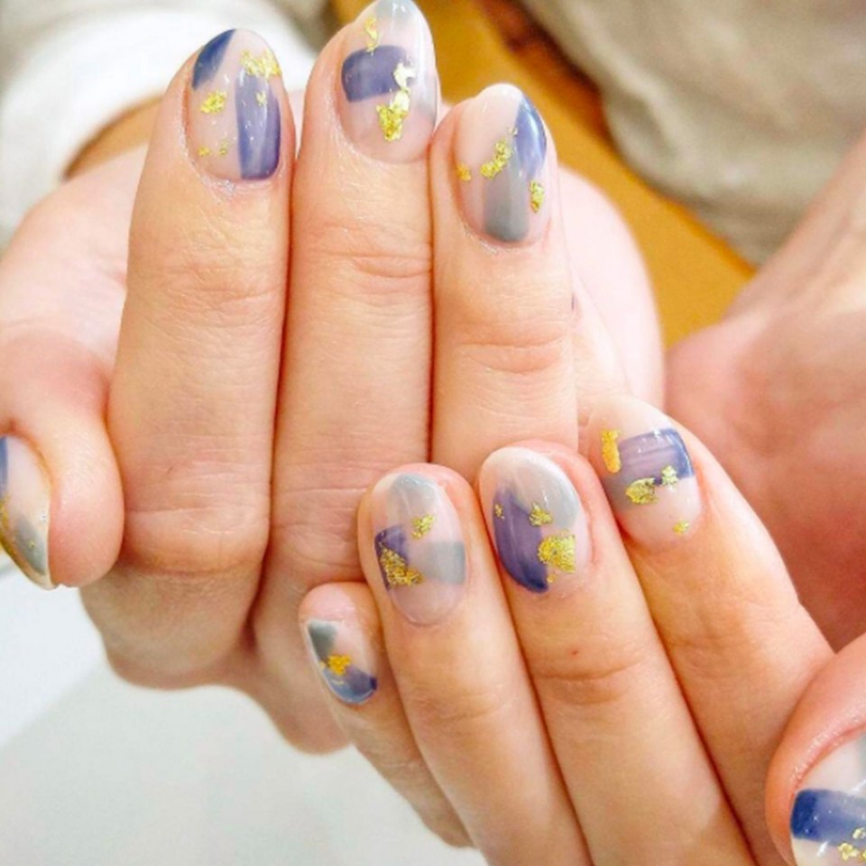 Красивые ногти с фольгой