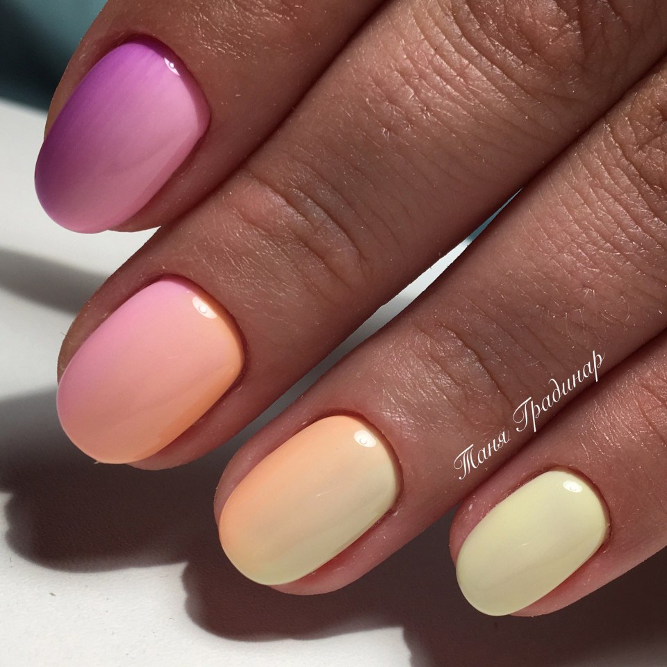 Шеллак градиент на короткие