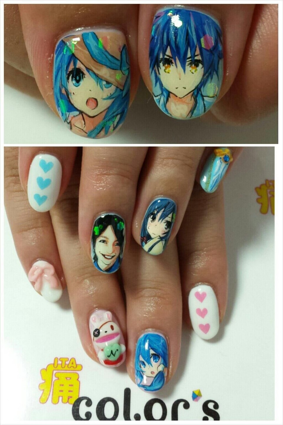 Маникюр в стиле аниме легкий