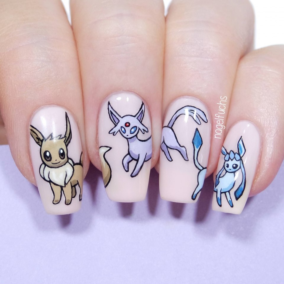 Ногти с покемонами