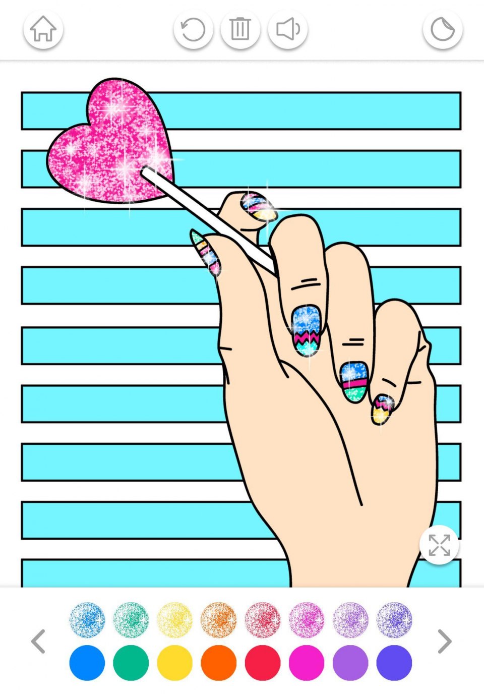 Ногти раскраска для девочек