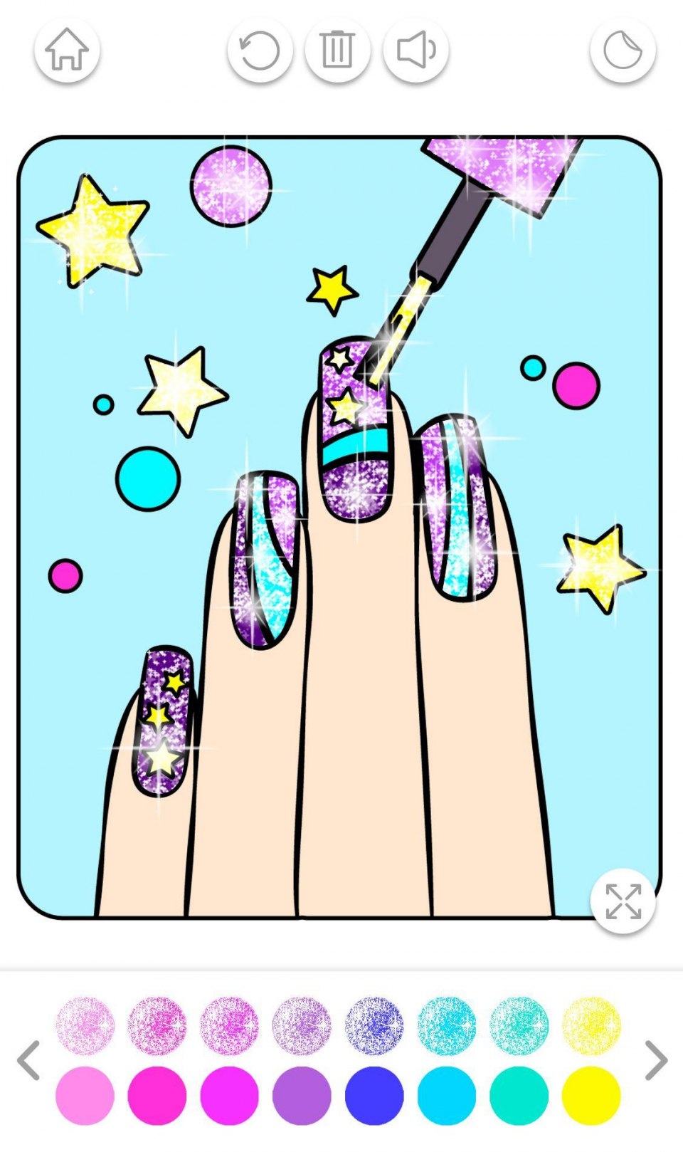 Ногти раскраска для детей