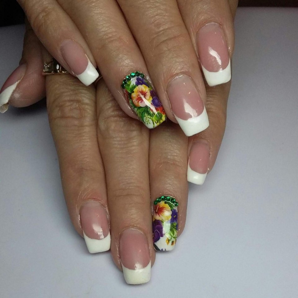 Френч белый с цветным