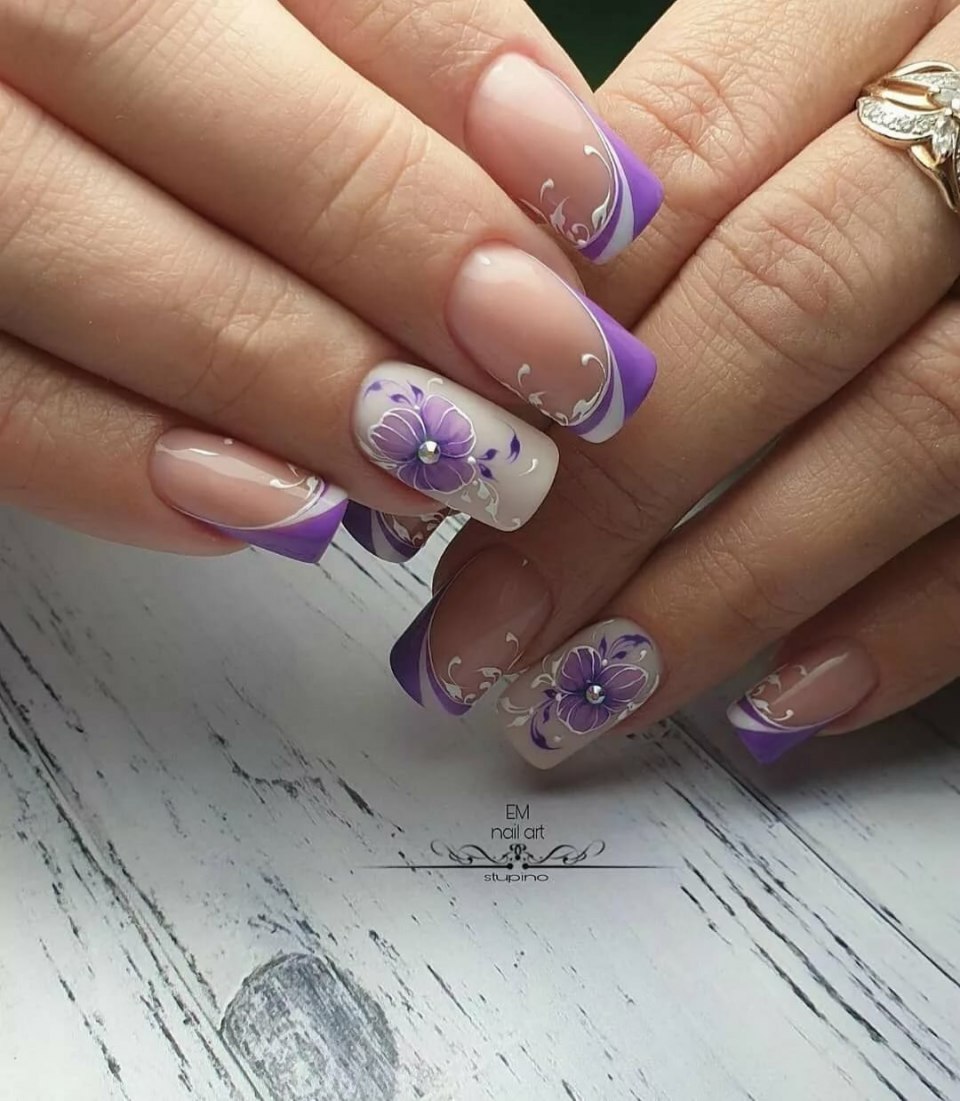 Фиолетовый френч