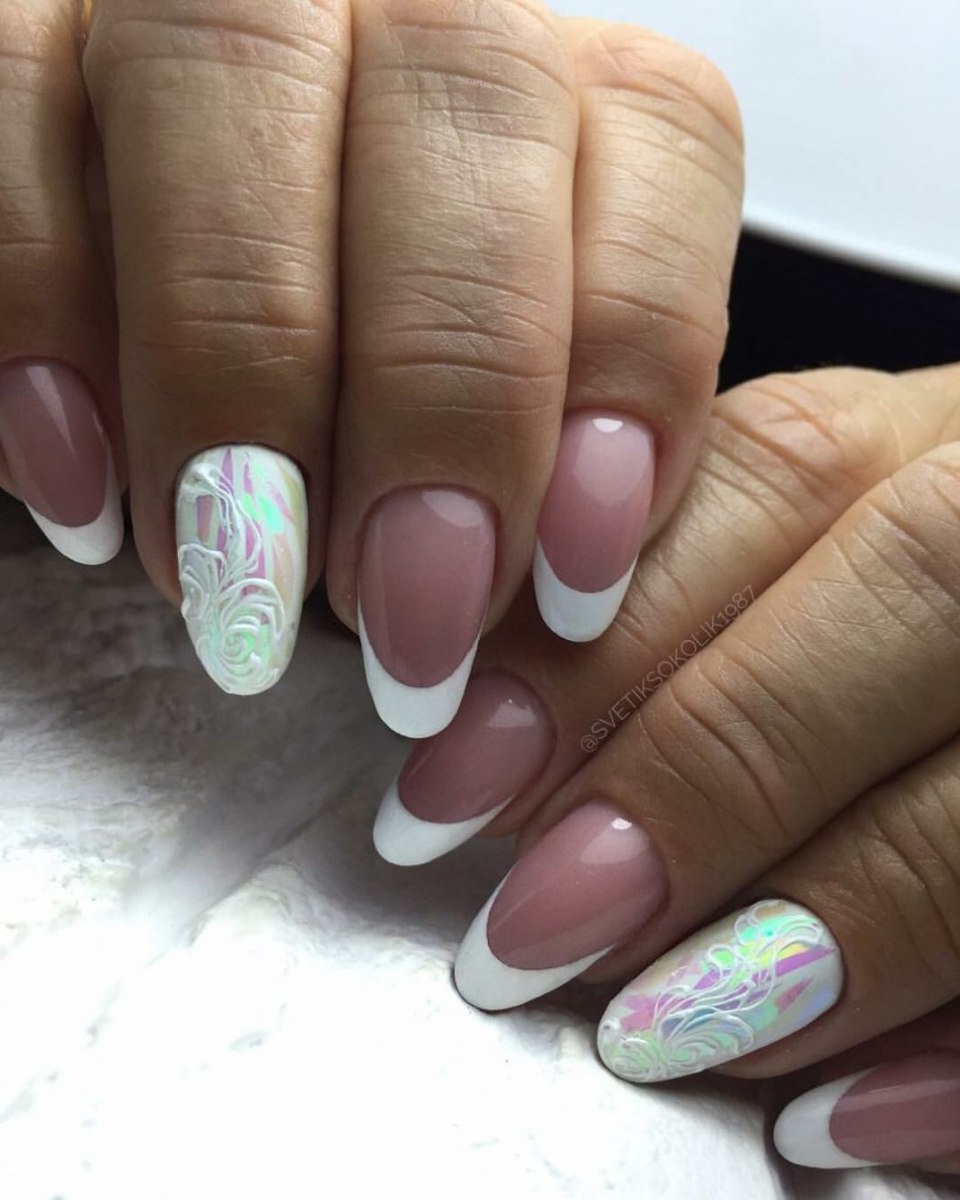 Маникюр френч втирка