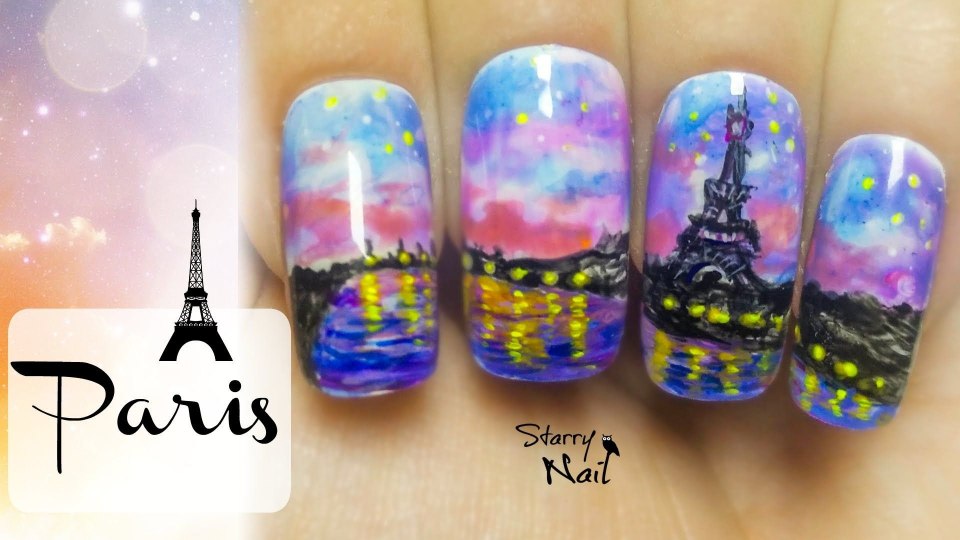 Маникюр гуашью