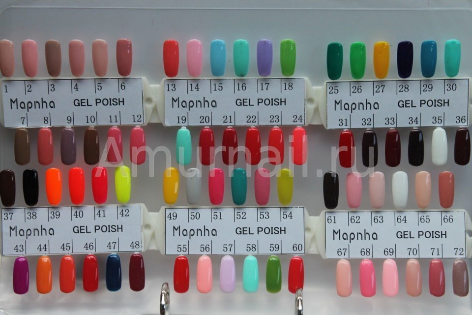 Палитра сочетания цветов гель лаков