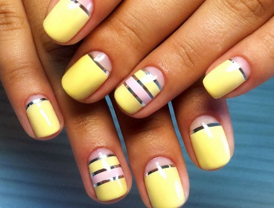 Жёлтый маникюр