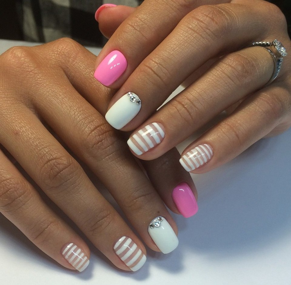 Модные ногти шеллак на лето