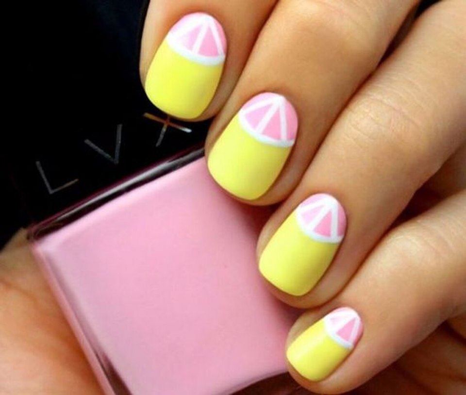 Модный френч на длинные ногти