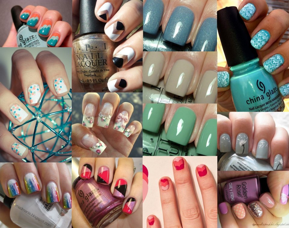 Ногти в одной цветовой гамме разные