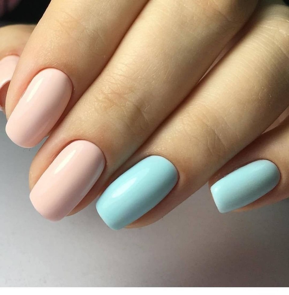 Ногти сочетание 2 цветов