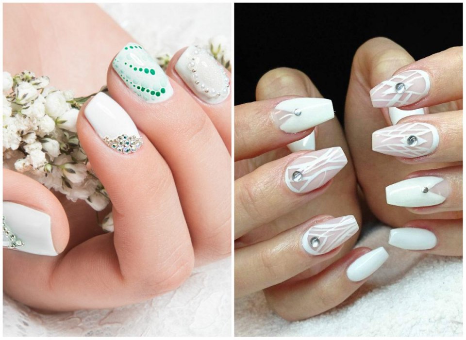 Маникюр со стразами