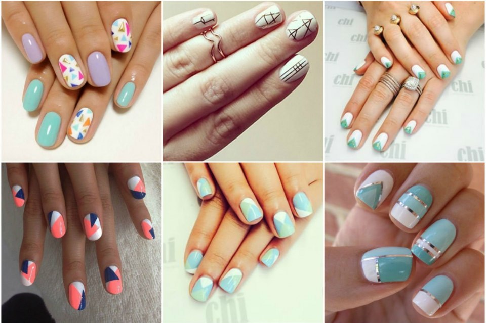 Маникюр на короткие ногти лето простой