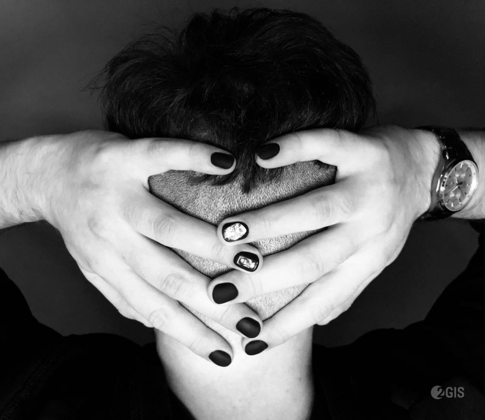 Черные ногти мужские