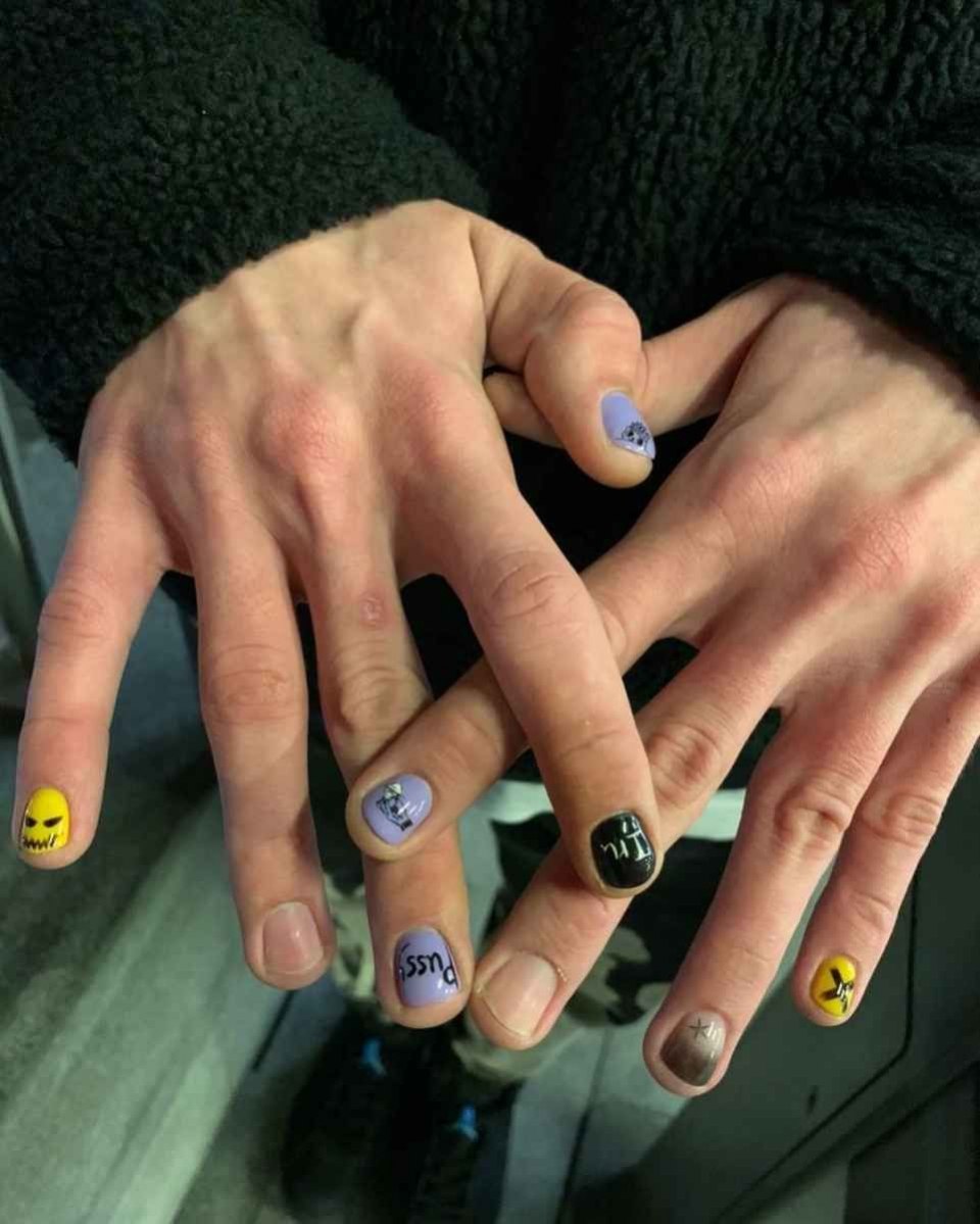 Мужской маникюр с покрытием