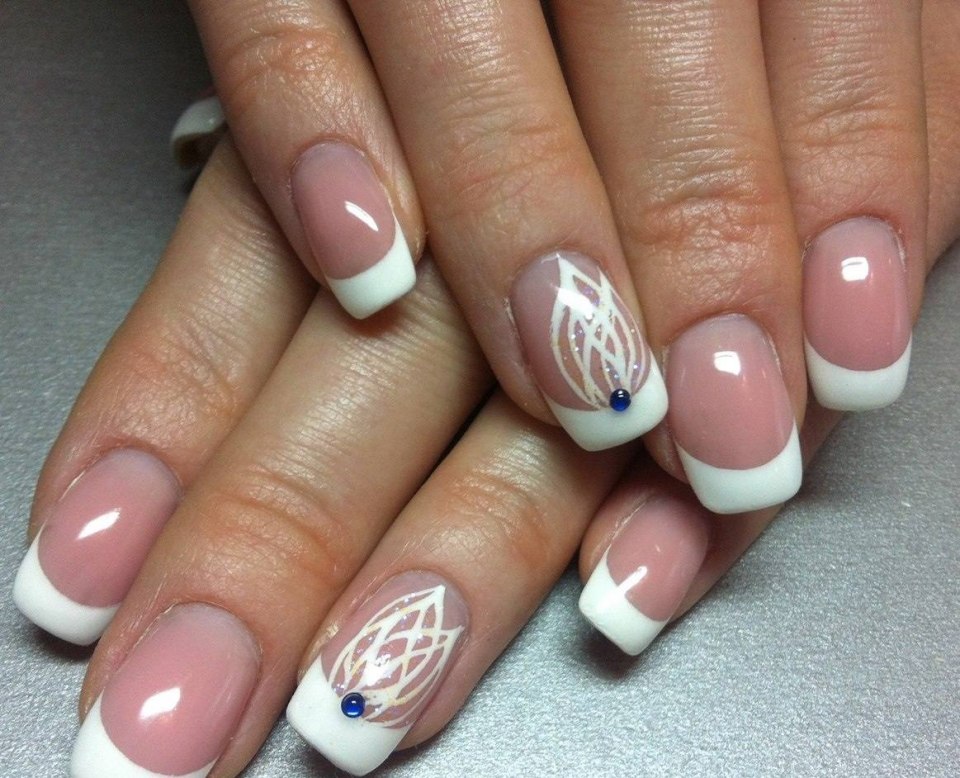 Шеллак классика френч с рисунком