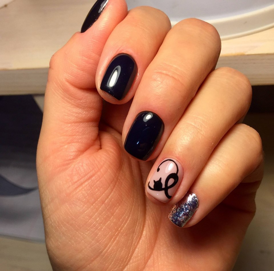 Маникюр в кошачьем стиле