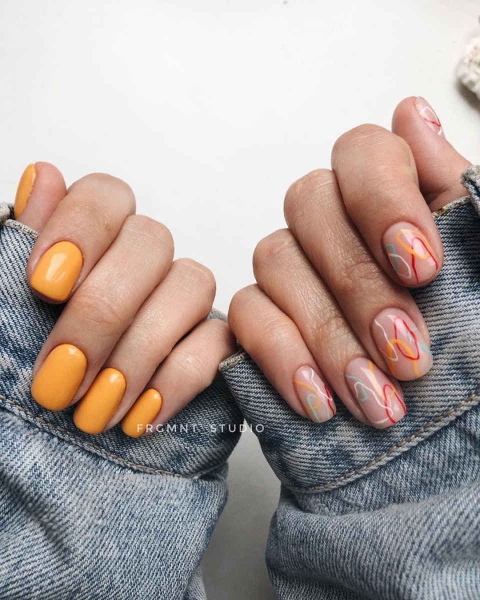 Маникюр разные ногти