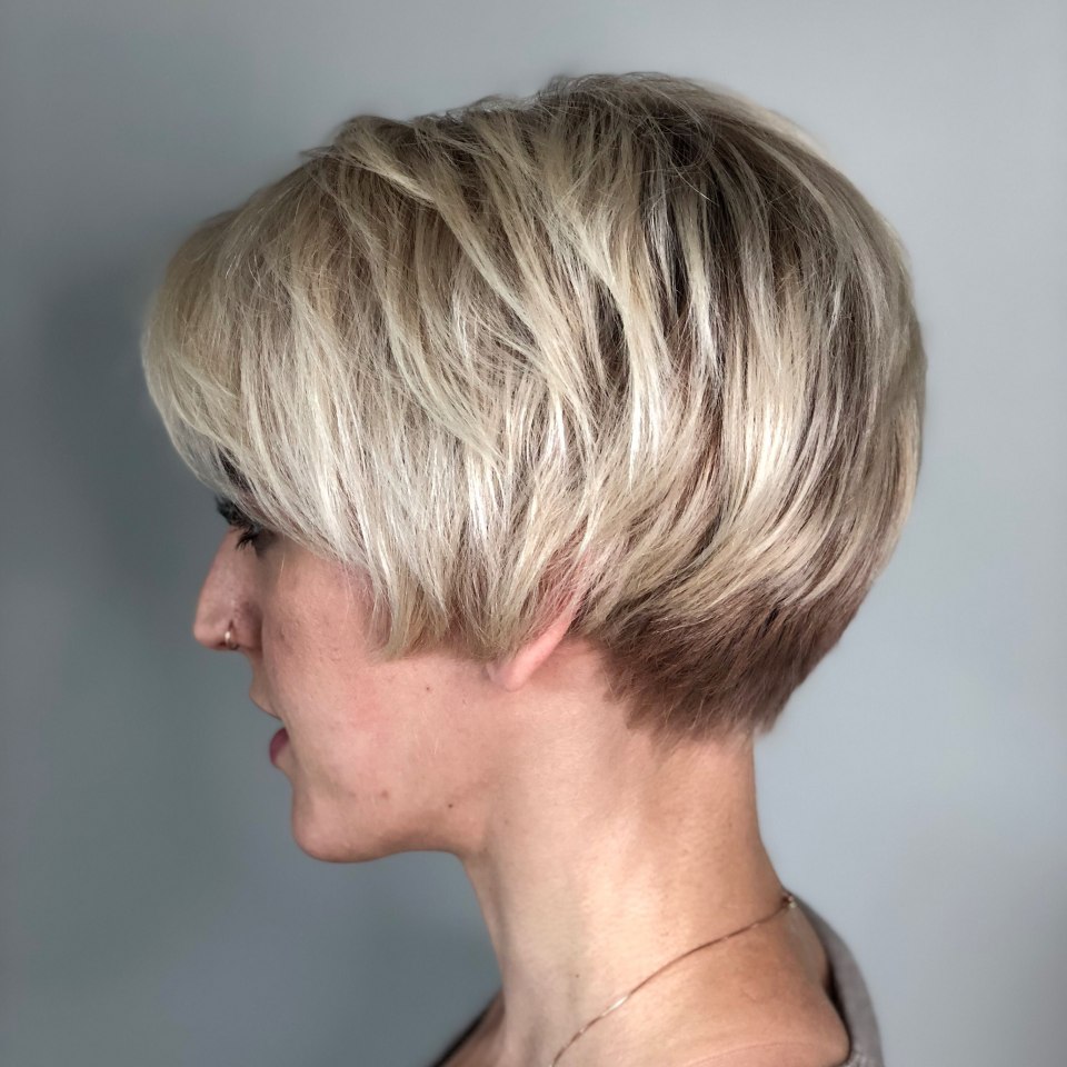 Короткий Боб Пикси на тонкие волосы