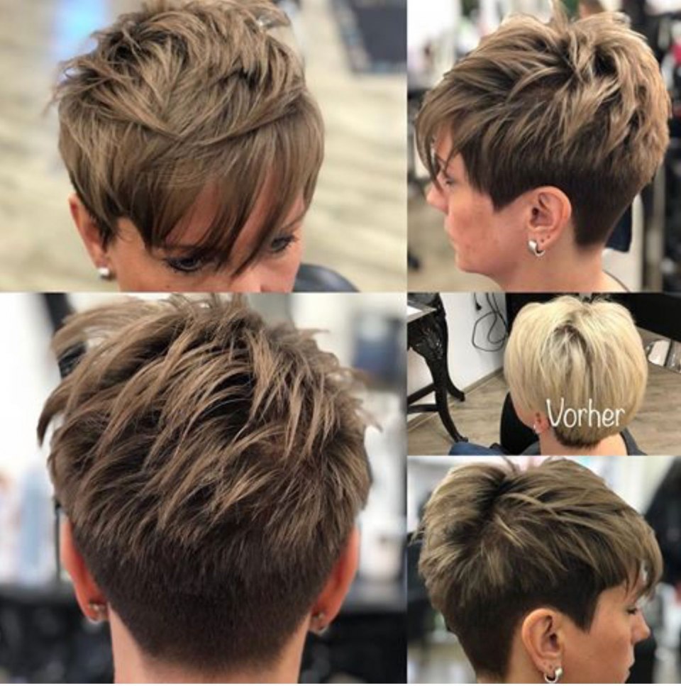 Стрижка Пикси вид сбоку