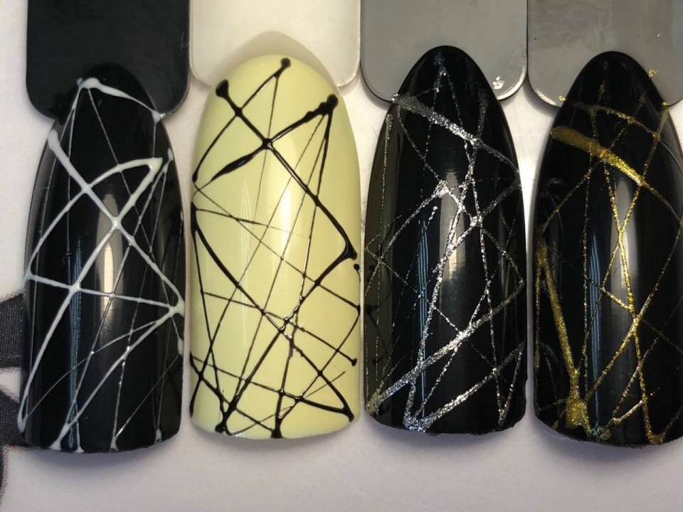 Паутинка на ногтях