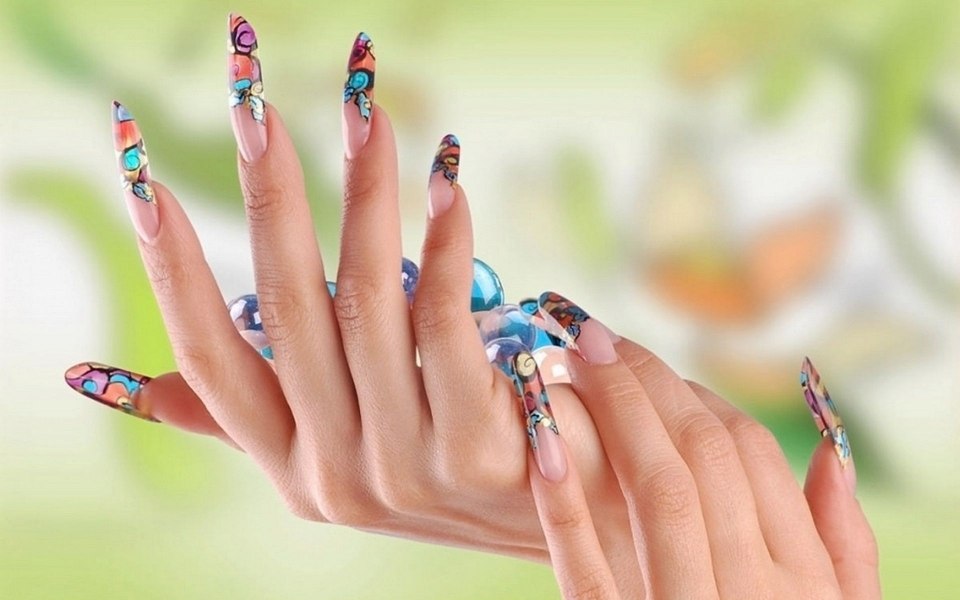 Летний маникюр шеллак