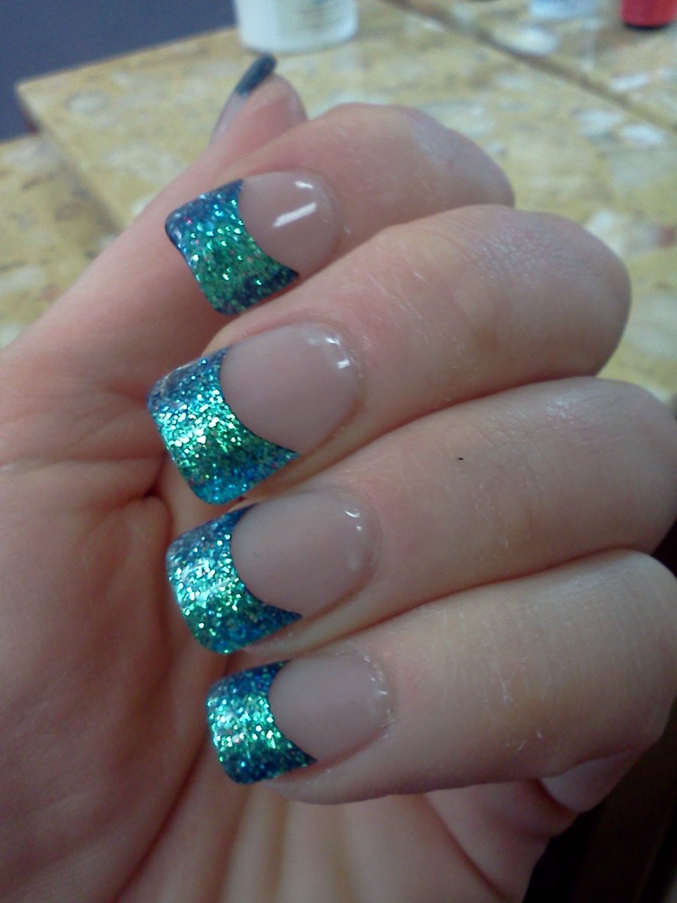 Цветной френч с блестками