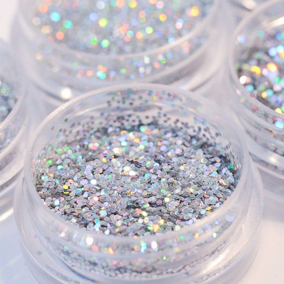Блёстки для ногтей в баночках