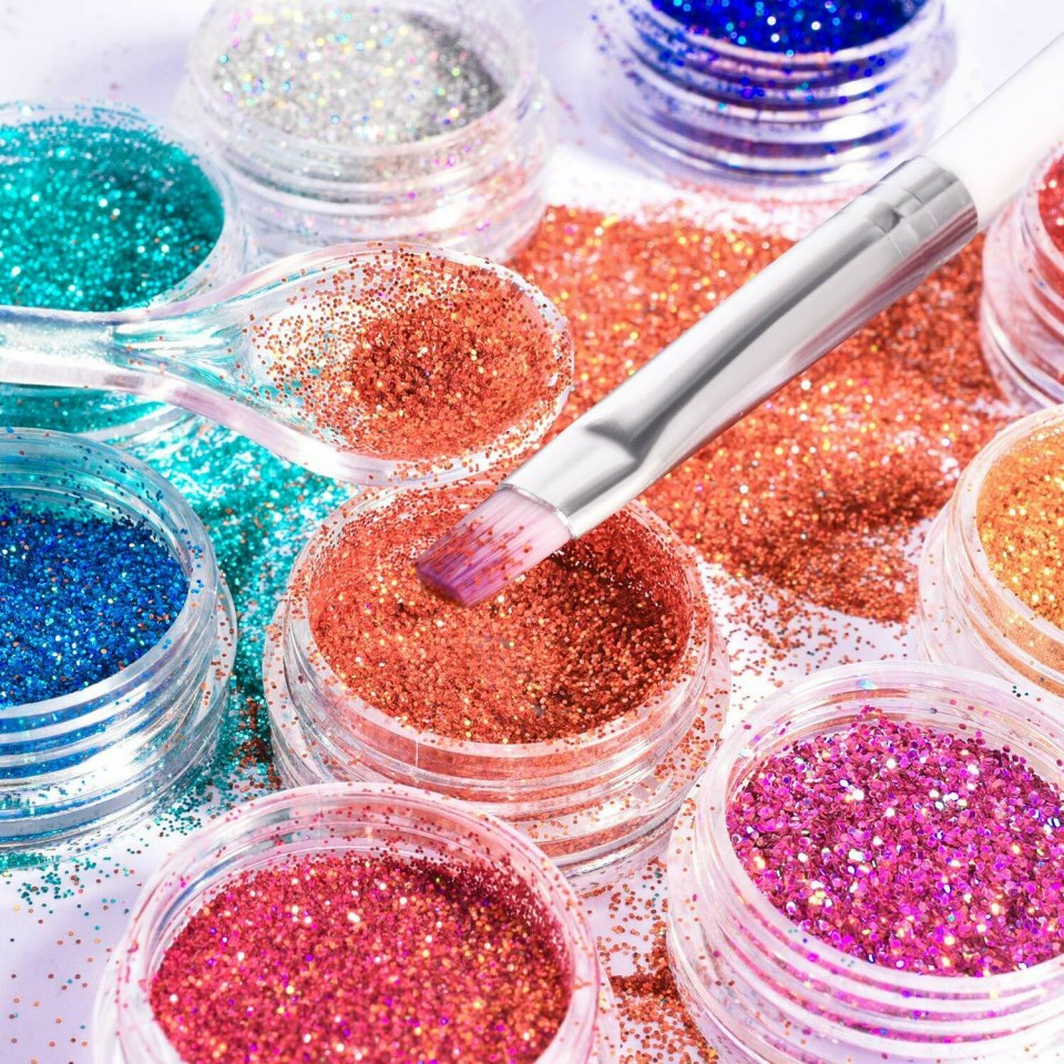 Глиттер блестки для ногтей