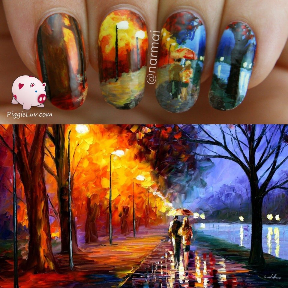 Осенние мотивы на ногтях