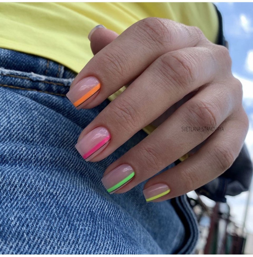 Акварельные капли для ногтей